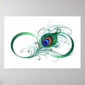 Infiniteitssymbool met Peacockdoether Poster (Voorkant)