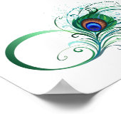 Infiniteitssymbool met Peacockdoether Poster (Hoek)