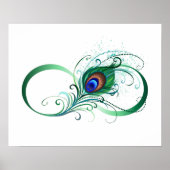 Infiniteitssymbool met Peacockdoether Poster (Voorkant)