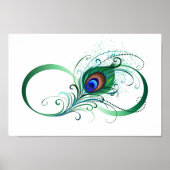 Infiniteitssymbool met Peacockdoether Poster (Voorkant)