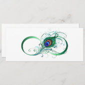 Infiniteitssymbool met Peacockdoether Programmakaart (Voorkant / Achterkant)