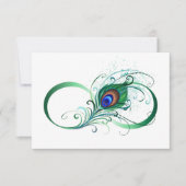 Infiniteitssymbool met Peacockdoether Save The Date (Voorkant)