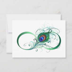 Infiniteitssymbool met Peacockdoether Save The Date