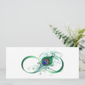 Infiniteitssymbool met Peacockdoether Save The Date (Staand voorkant)