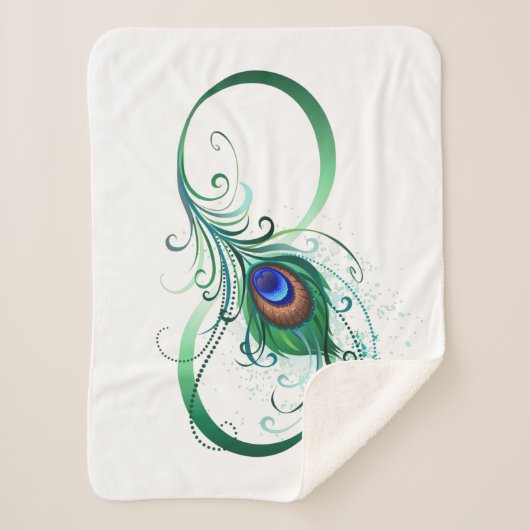 Infiniteitssymbool met Peacockdoether Sherpa Deken (Voorkant)