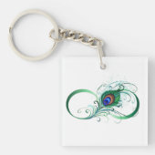 Infiniteitssymbool met Peacockdoether Sleutelhanger (voorkant)