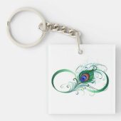 Infiniteitssymbool met Peacockdoether Sleutelhanger (Voorkant)