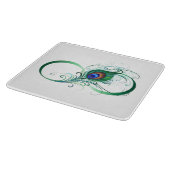 Infiniteitssymbool met Peacockdoether Snijplank (Hoek)