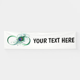 Infiniteitssymbool met Peacockdoether Spandoek