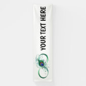 Infiniteitssymbool met Peacockdoether Spandoek (Verticaal)