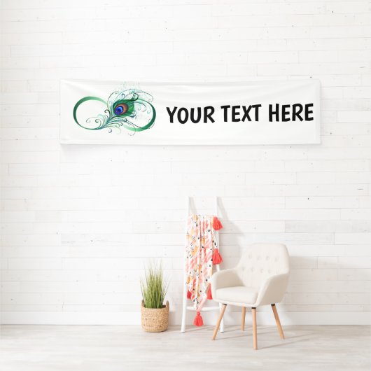 Infiniteitssymbool met Peacockdoether Spandoek (Insitu)