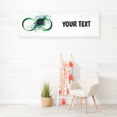 Infiniteitssymbool met Peacockdoether Spandoek (Insitu)