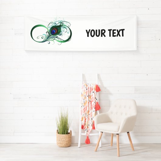 Infiniteitssymbool met Peacockdoether Spandoek (Insitu)