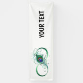 Infiniteitssymbool met Peacockdoether Spandoek (Verticaal)