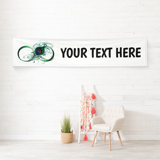 Infiniteitssymbool met Peacockdoether Spandoek (Insitu)