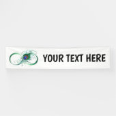 Infiniteitssymbool met Peacockdoether Spandoek (Horizontaal)