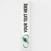 Infiniteitssymbool met Peacockdoether Spandoek (Verticaal)