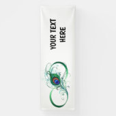 Infiniteitssymbool met Peacockdoether Spandoek (Verticaal)