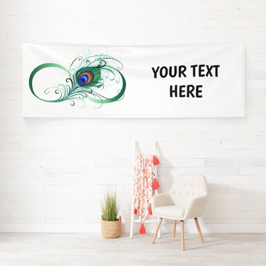 Infiniteitssymbool met Peacockdoether Spandoek (Insitu)