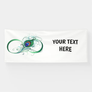 Infiniteitssymbool met Peacockdoether Spandoek
