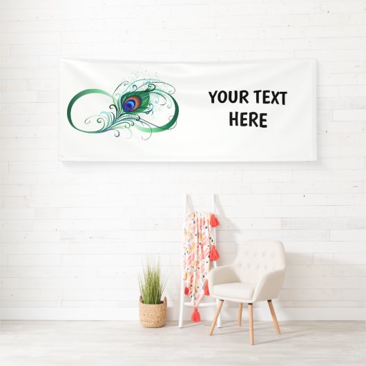 Infiniteitssymbool met Peacockdoether Spandoek (Insitu)