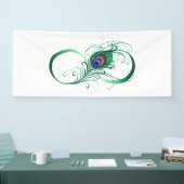 Infiniteitssymbool met Peacockdoether Spandoek (Beurs)
