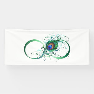 Infiniteitssymbool met Peacockdoether Spandoek