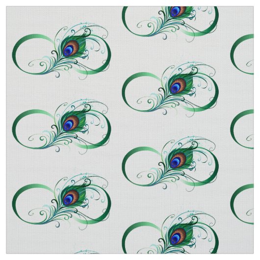 Infiniteitssymbool met Peacockdoether Stof (Swatch)