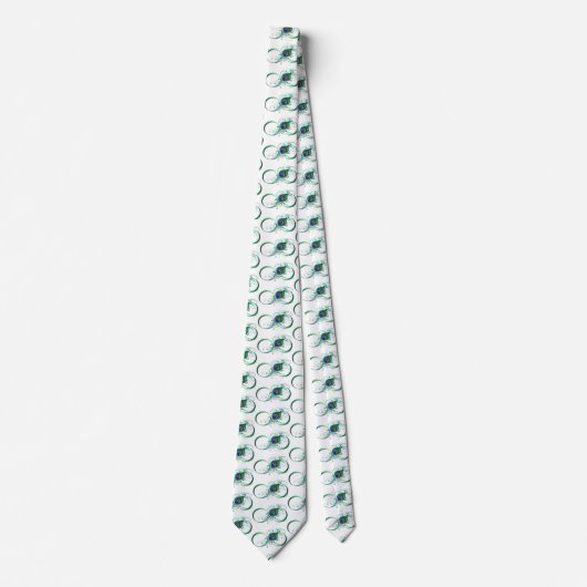 Infiniteitssymbool met Peacockdoether Stropdas (Voorkant)