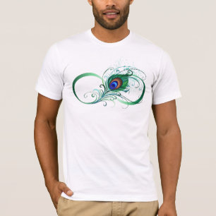 Infiniteitssymbool met Peacockdoether T-shirt