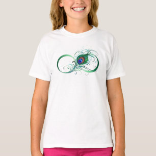 Infiniteitssymbool met Peacockdoether T-shirt