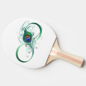 Infiniteitssymbool met Peacockdoether Tafeltennisbatje (Zijkant)