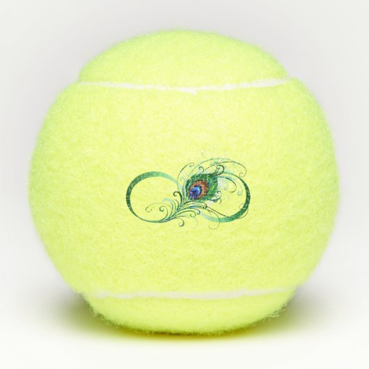 Infiniteitssymbool met Peacockdoether Tennisballen (Voorkant)