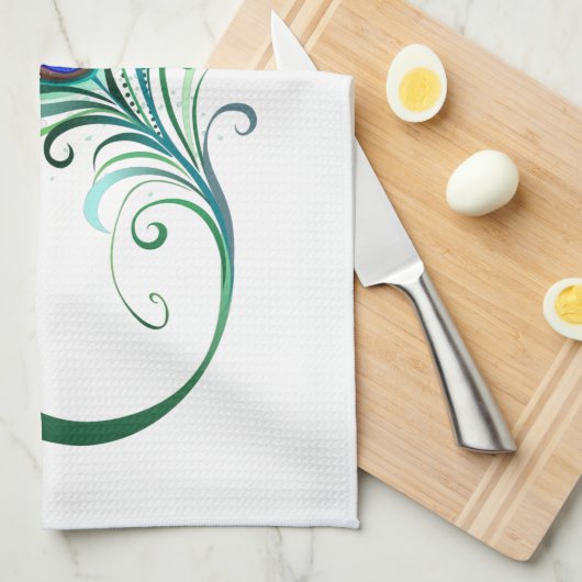 Infiniteitssymbool met Peacockdoether Theedoek (Quarter Fold)