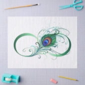 Infiniteitssymbool met Peacockdoether Tissuepapier (Craft)