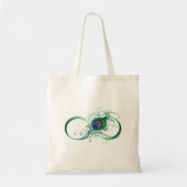 Infiniteitssymbool met Peacockdoether Tote Bag (Voorkant)