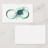 Infiniteitssymbool met Peacockdoether Visitekaartje (Voorkant / Achterkant)