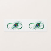 Infiniteitssymbool met Peacockdoether Visitekaartje (Buitenkant ongevouwen)