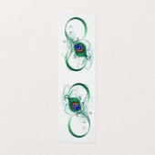 Infiniteitssymbool met Peacockdoether Visitekaartje (Buitenkant ongevouwen)