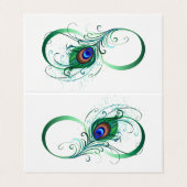 Infiniteitssymbool met Peacockdoether Visitekaartje (Buitenkant ongevouwen)