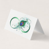 Infiniteitssymbool met Peacockdoether Visitekaartje (Achterkant)