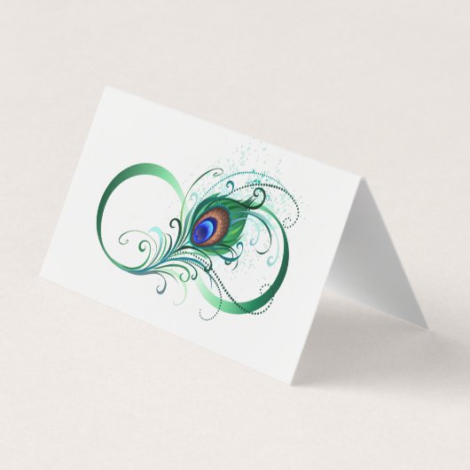 Infiniteitssymbool met Peacockdoether Visitekaartje (Achterkant)