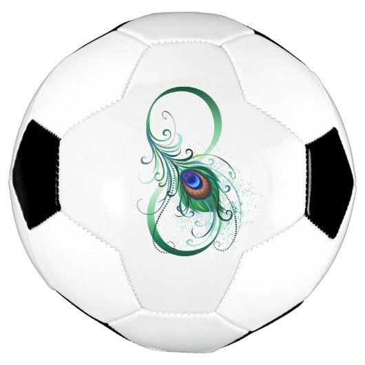 Infiniteitssymbool met Peacockdoether Voetbal (Gedraaid)