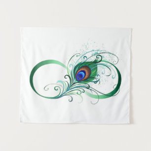 Infiniteitssymbool met Peacockdoether Wandkleed