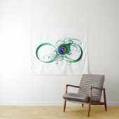 Infiniteitssymbool met Peacockdoether Wandkleed (In Situ (horizontaal))