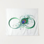 Infiniteitssymbool met Peacockdoether Wandkleed (Voorkant (horizontaal))