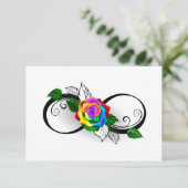 Infiniteitssymbool met regenboogRoos Aankondiging (Staand voorkant)