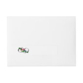 Infiniteitssymbool met regenboogRoos Adreslabel Wikkel (Voorkant)