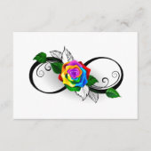 Infiniteitssymbool met regenboogRoos Advieskaart (Voorkant)