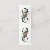 Infiniteitssymbool met regenboogRoos Afsprakenkaart (Buitenkant ongevouwen)
